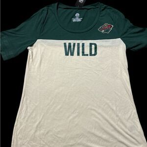 NHL Women's Green Minnesota Wild Crash the Net Tri-Blend T-Shirt
